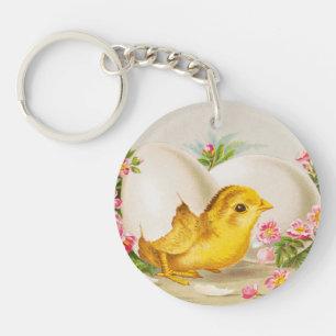 "An Easter Offering" Vintage VIctorian Card, 1884 Key Ring