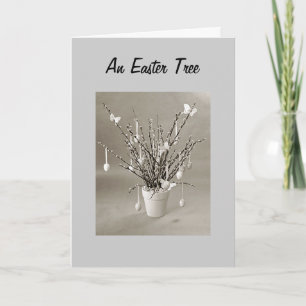 AN EASTER TREE-EASTER WISHES HOLIDAY CARD
