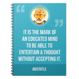 An Educated Mind Quote Spiral Notebook