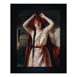 An Egyptian Girl Preparing For The Bath Photo Print