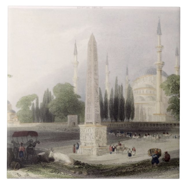 An Egyptian obelisk in the Atmeidan, or Hippodrome Tile (Front)
