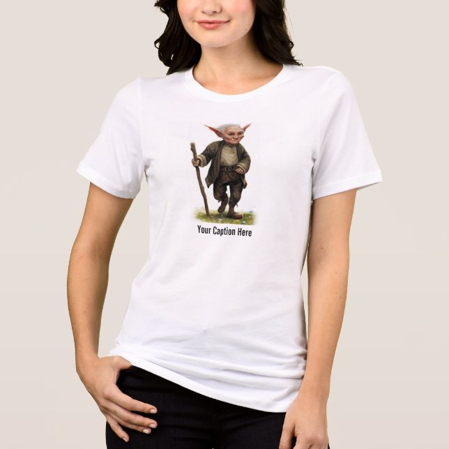 An Elderly Elf Starting a Journey Tri-Blend Shirt (Front)