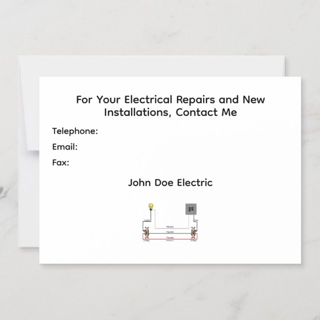 An Electrician's Magnetic Invitation for Clients (Front)