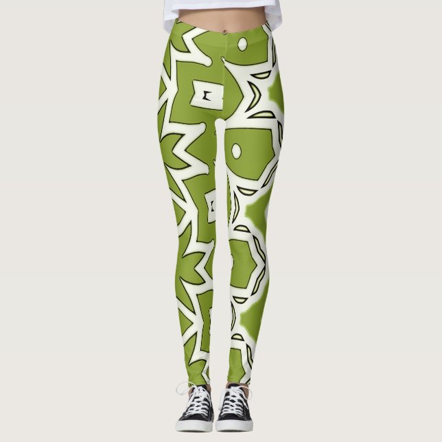 An elegant abstract "Ratti_Creative_Arts" Leggings (Front)
