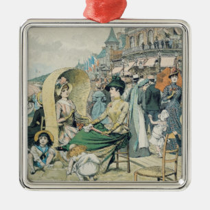 An Elegant Beach, 1887 Metal Tree Decoration