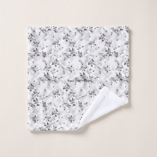 An elegant black and white design filled with styl bath towel set