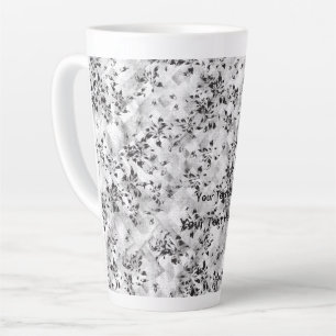 An elegant black and white design filled with styl latte mug