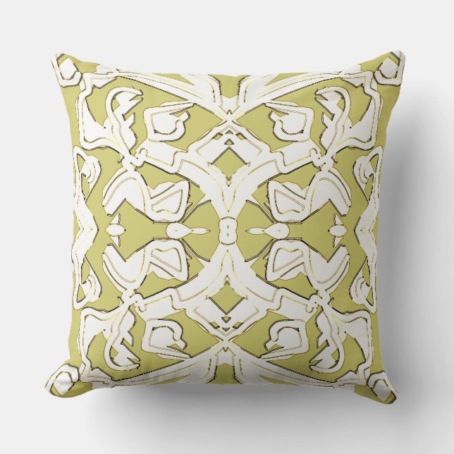 An elegant classic multicolor fabric design   thro cushion (Front)