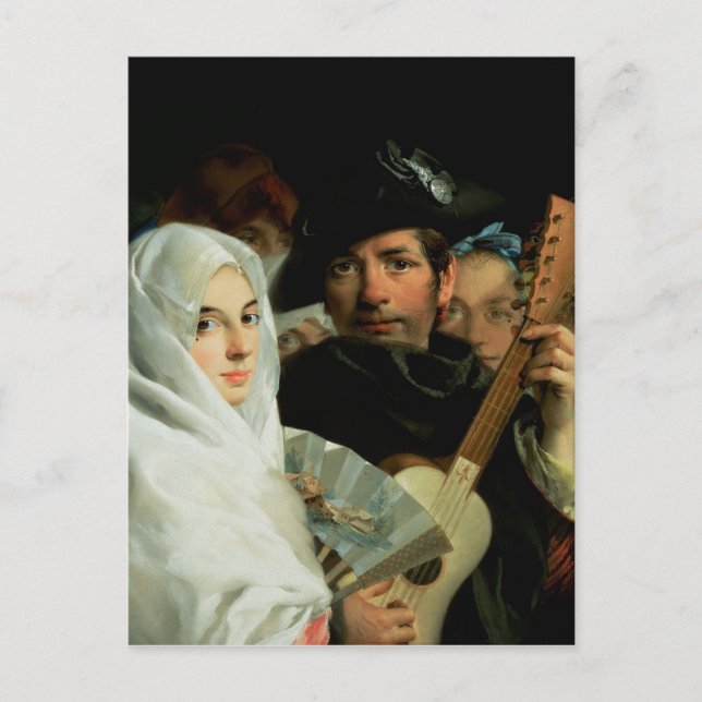 An Elegant Couple from Madrid, c.1770 Postcard (Front)