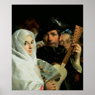 An Elegant Couple from Madrid, c.1770 Poster