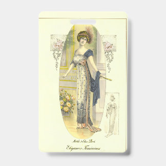 An elegant Fashion Plate Personalised Bookmark ID Badge