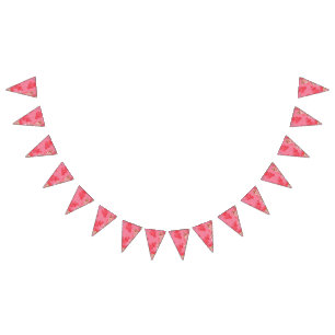 An elegant floral arrangement in pink and gold, pr bunting