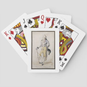 An Elegant Male Figure, 1793 (pencil and w/c on pa Playing Cards