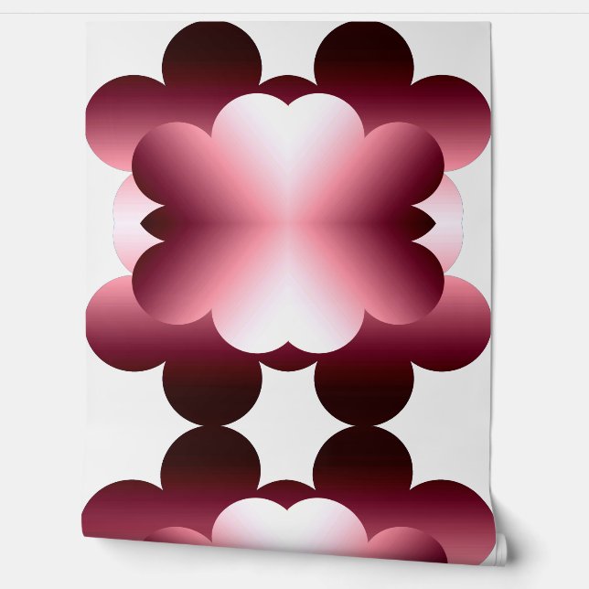 An elegant maroon classic pattern design wallpaper (Unrolling)