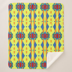 An elegant multicolor classic fabric pattern sherp sherpa blanket