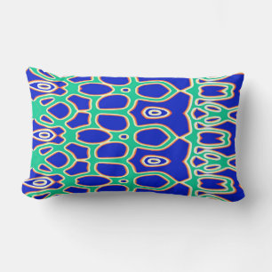 An elegant multicolor fabric pattern design lumbar cushion