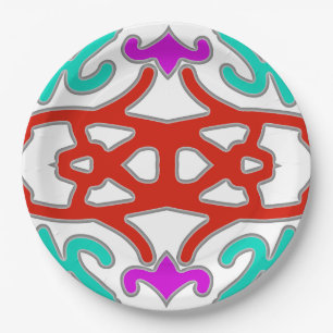 An elegant multiple colour classic design paper plate