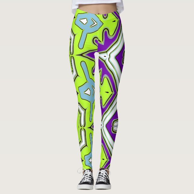 An elegant multiple colour "Ratti_Creative_Arts"   Leggings (Front)