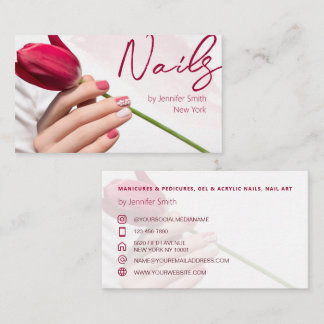 An elegant Nail Salon business card