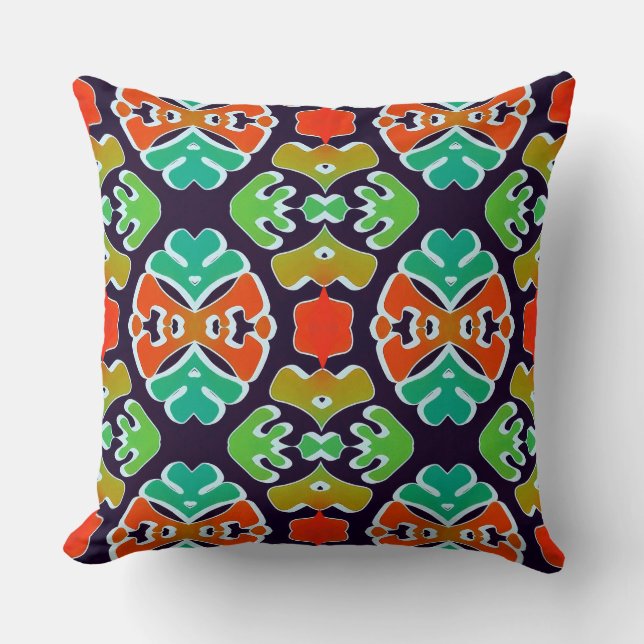 An elegant seamless fabric print pattern design cushion (Front)