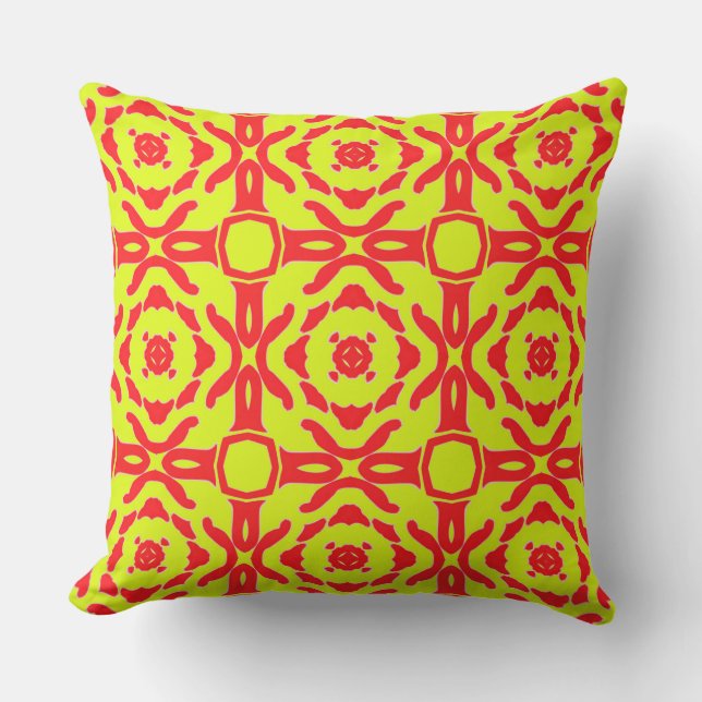An elegant seamless fabric print pattern design th cushion (Front)