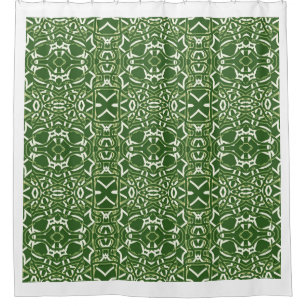 An elegant seamless green colour classic design  shower curtain