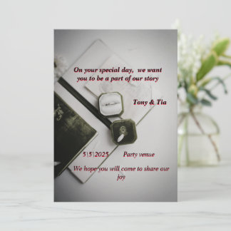 "An elegant wedding invitation "