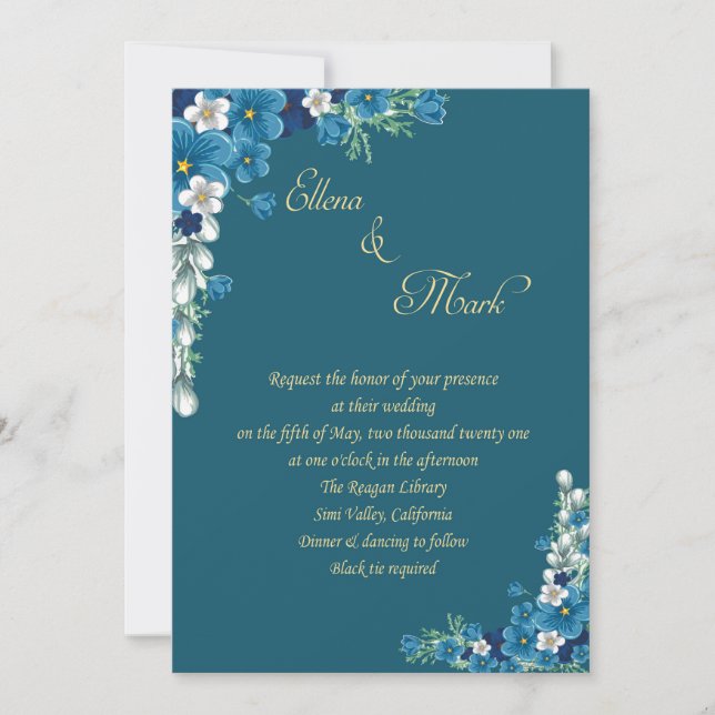 An elegant wedding invitation (Front)