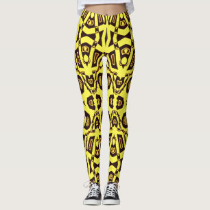 An elegant yellow "Ratti_Creative_Arts" Leggings