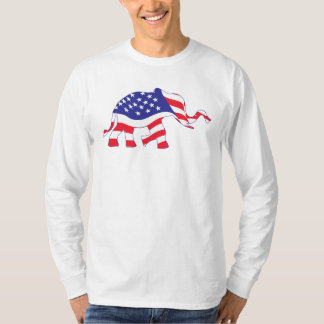 an Elephant made of the USA Flag T-Shirt