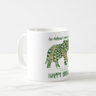 An Elephant Never Forgets - Birthday Card 1 Coffee Mug