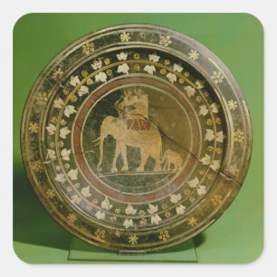 An elephant used in war against the square sticker