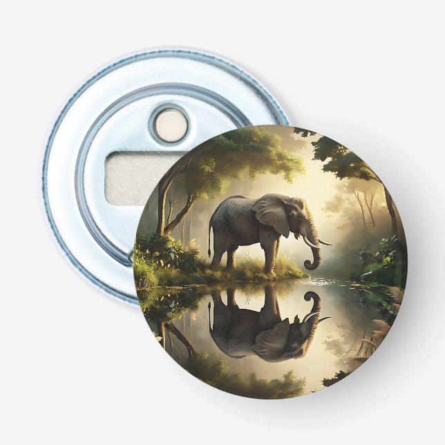 An Elephant's Reflection Bottle Opener (Front)