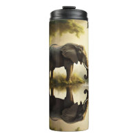An Elephant's Reflection
