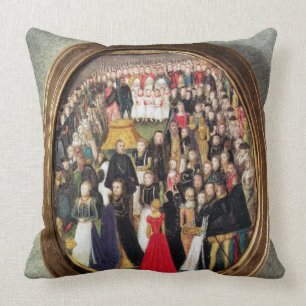 An Elizabethan Maundy Ceremony, c.1560 (w/c on vel Cushion