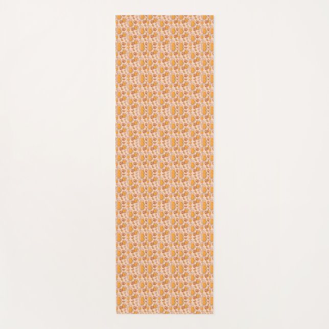 An elongated, rectangular piece of fabric  yoga mat (Front)