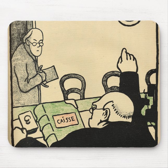 An employer sacks one of his employees mouse pad (Front)