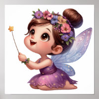 An enchanted magical little cartoon Fairy