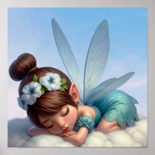 An enchanted magical little cartoon Fairy Poster