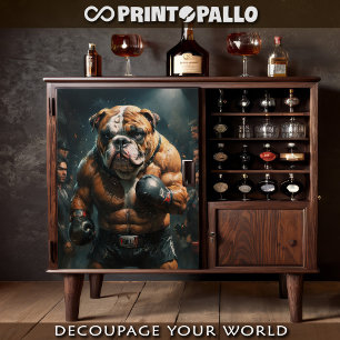 An english bulldog boxeur tissue paper