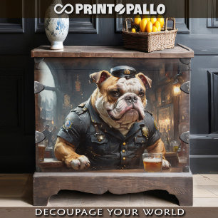 An english bulldog cop in a 1930 Chicago pub  Tissue Paper