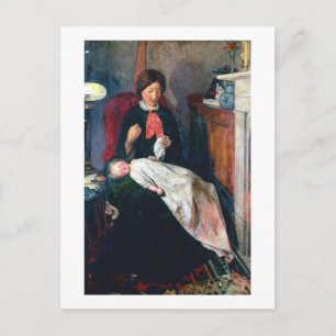 An English Fireside of 1854-5 Postcard