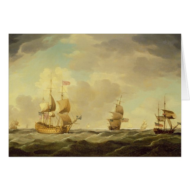 An English Flagship Under Easy Sail in a Moderate (Front Horizontal)