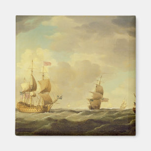 An English Flagship Under Easy Sail in a Moderate Magnet