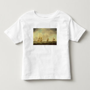 An English Flagship Under Easy Sail in a Moderate Toddler T-Shirt