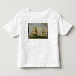 An English Sloop and a Frigate in a Light Breeze ( Toddler T-Shirt
