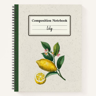 An Enlarged Version of Lemon Personalised Comp Notebook