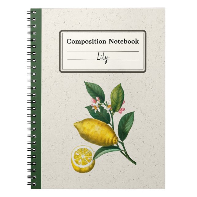 An Enlarged Version of Lemon Personalised Comp Notebook (Front)