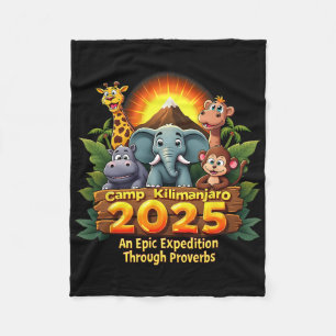 An Epic Expedition Camp Kilimanjaro Vbs 2025 Chris Fleece Blanket
