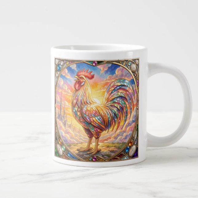 An ethereal rooster1 large coffee mug (Right)